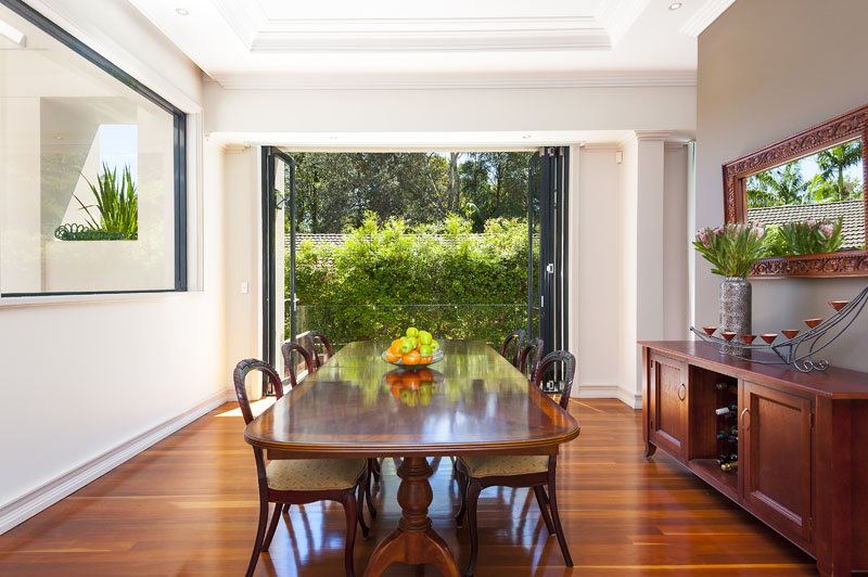 Dining room opening to the garden at 35 Warrimoo Ave, St Ives