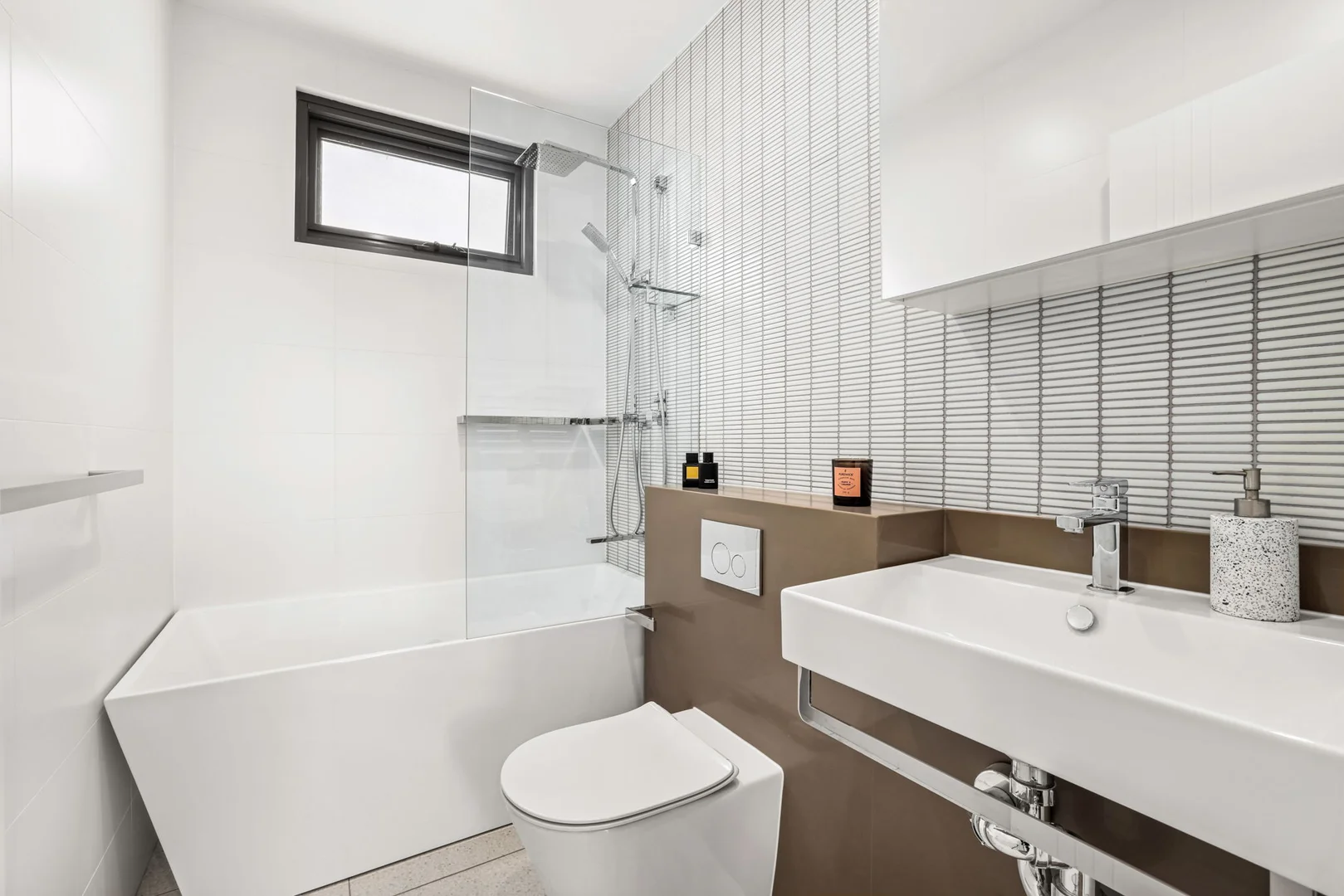 Bathroom with bath and vanity at 142-144 Lawrence St, Alexandria