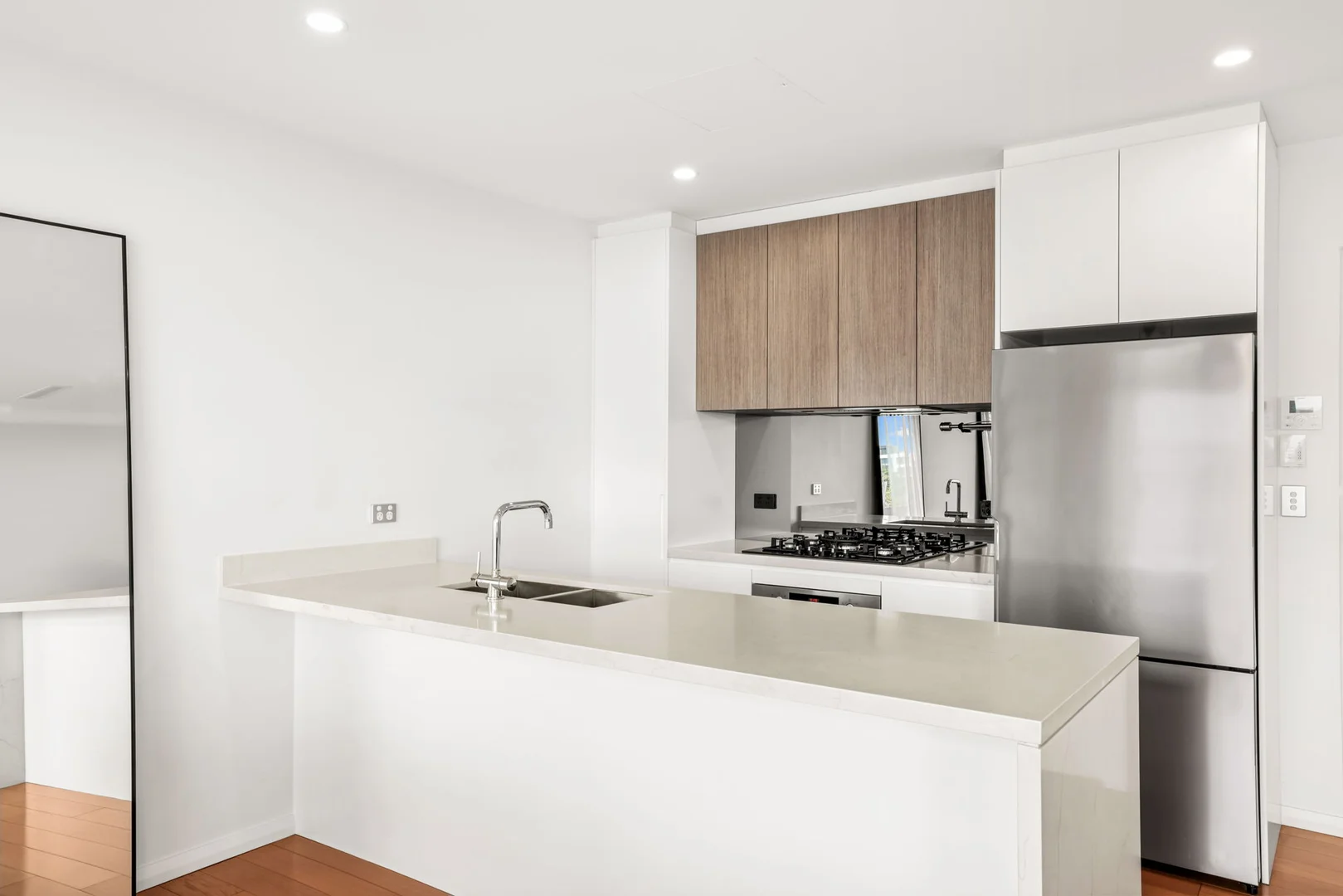 Kitchen with island bench at 142-144 Lawrence St, Alexandria