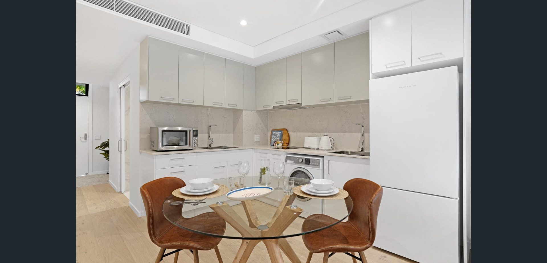 Dining area and kitchen at 327 Trafalgar St, Petersham