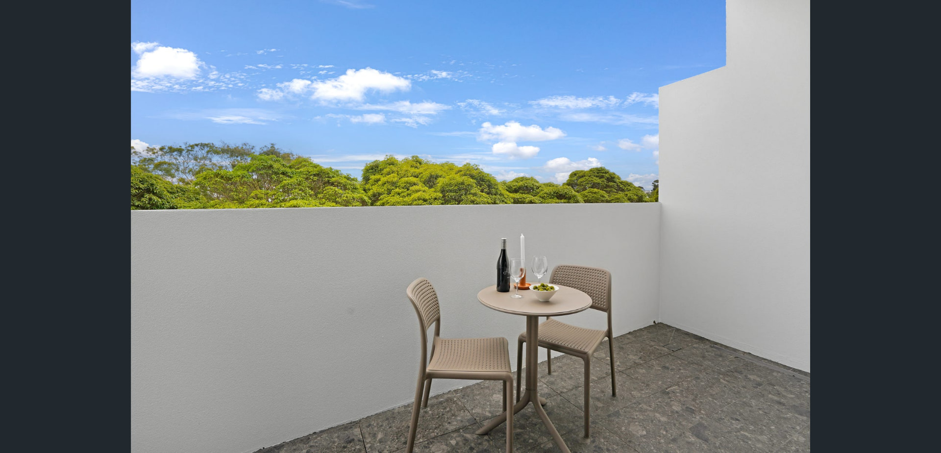 Balcony with district outlook at 327 Trafalgar St, Petersham